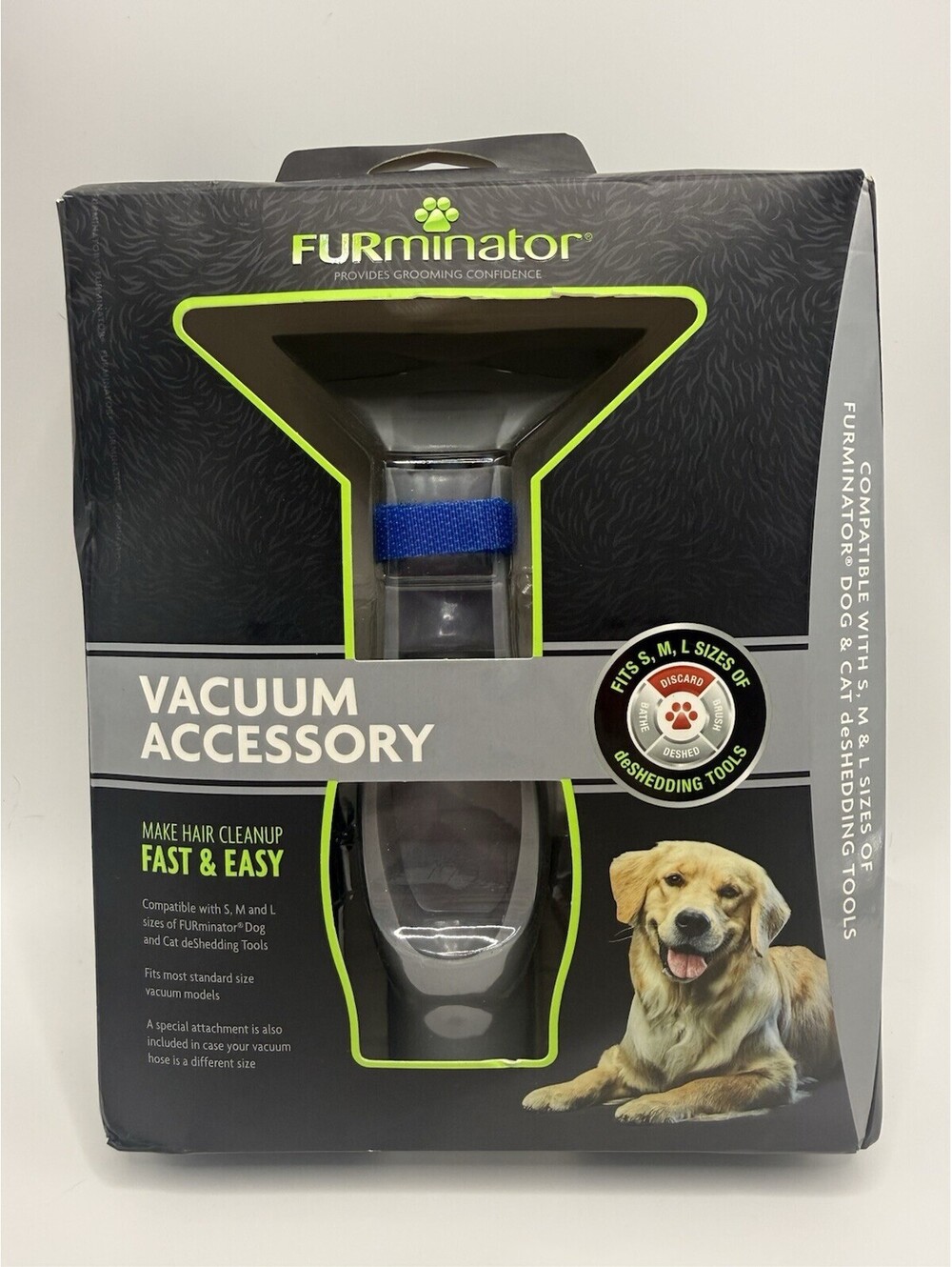 Furminator Vacuum Accessory Pet Deshedding Tool for Animal Dog Grooming Clippers